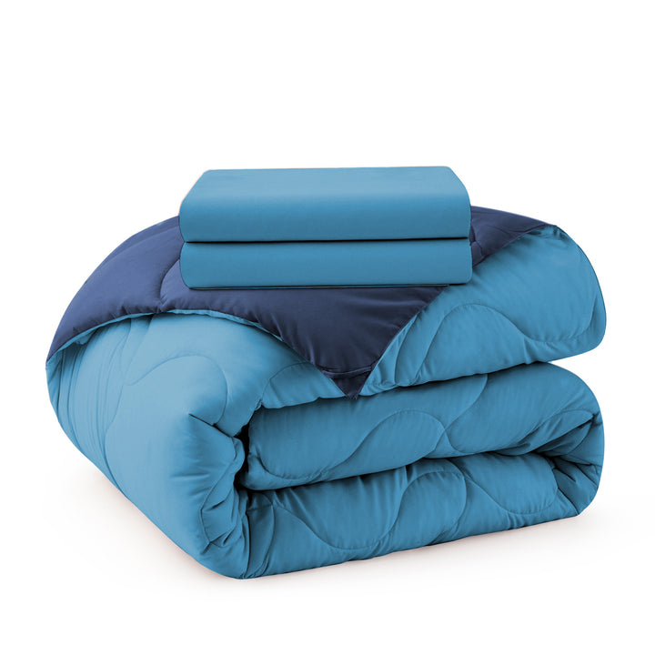 Lightweight Soft Quilted Down Alternative Comforter Reversible Duvet Insert with Corner Tabs Image 9
