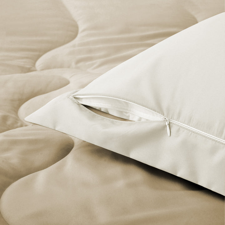 Luxury Reversible Down Alternative Machine Washable Comforter Set with Shams Image 5
