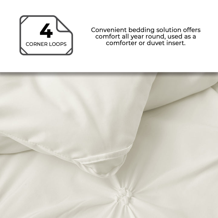 Pinch Pleat Microfiber Comforters, All Season Down Alternative Comforter Set Image 5