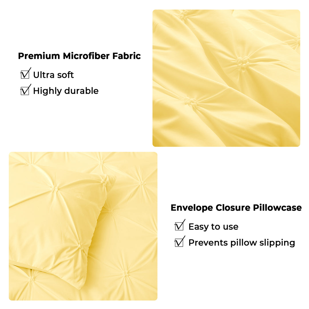 Reversible Pinch Pleated Comforter Set, All Season Down Alternative Comforter Set Image 7