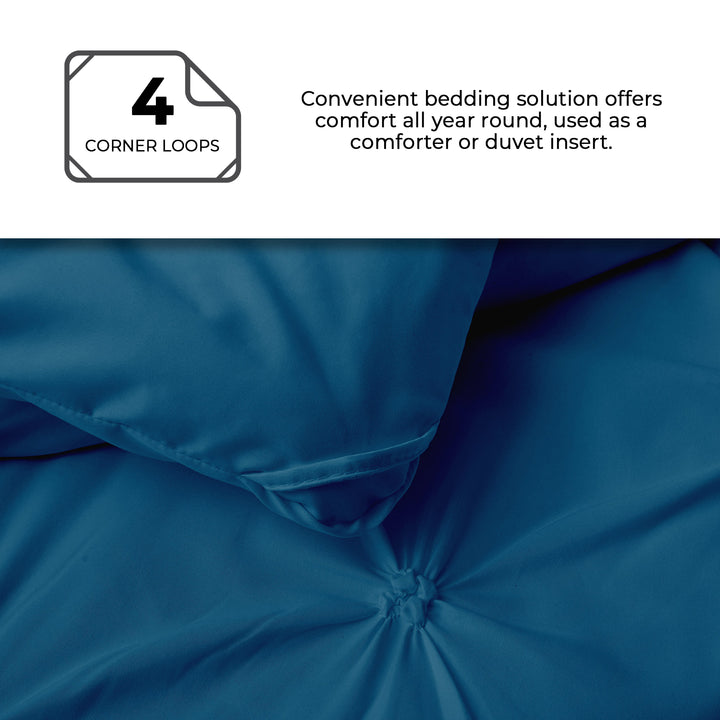 Ultra Soft Microfiber Duvet Set Pinch Pleat All Season Comforter Set Image 6