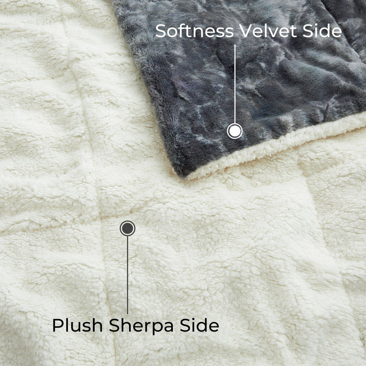 Faux faux Plush 3-Piece Microfiber Comforter Bedding Set, Luxury Soft Velvet Fuzzy Fluffy Bedding Set Image 6