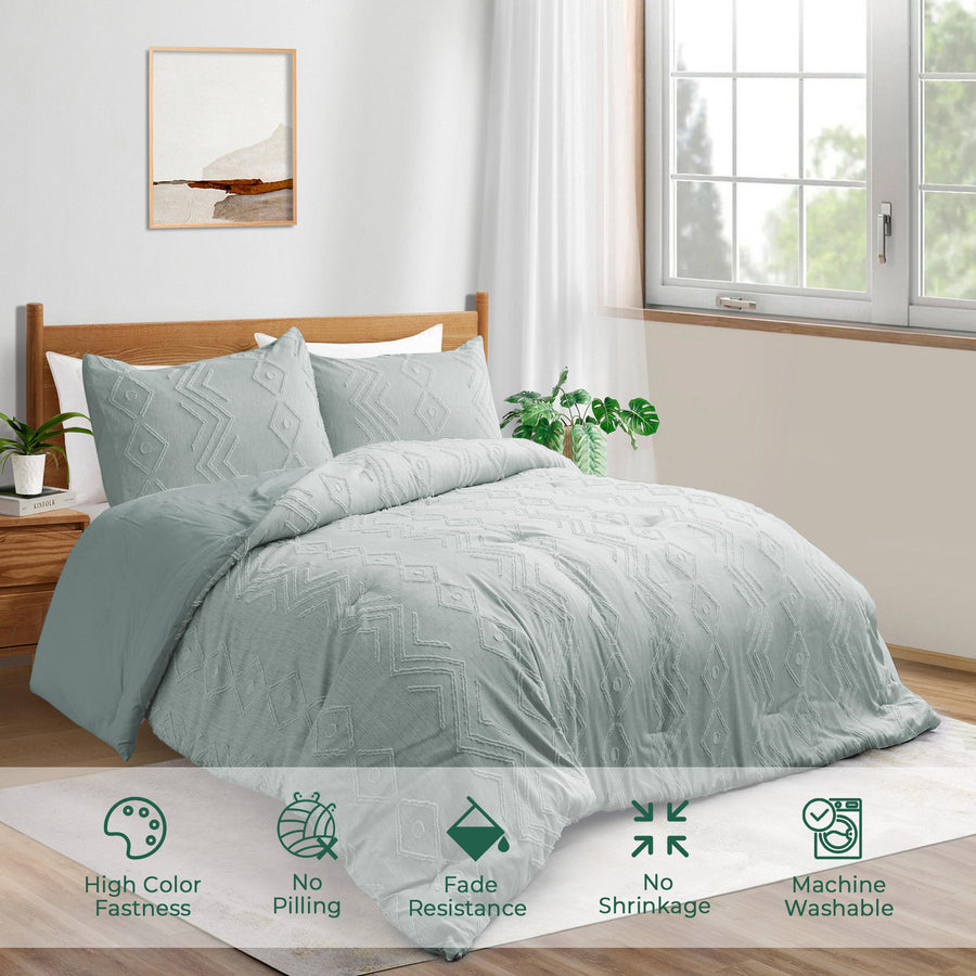 Down Alternative Comforter Set Comforter with Sham-Quilted Duvet Insert with Corner Tabs Image 1