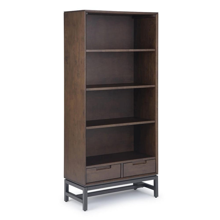 Banting Rubberwood Bookcase Mid-Century Modern 66 Inch Adjustable Shelves Image 1