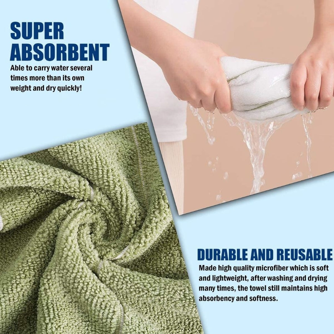 12-Pack: Ultra-Absorbent Multi Use Cleaning Super Soft Microfiber Dish Utility Rag Cloths Image 5