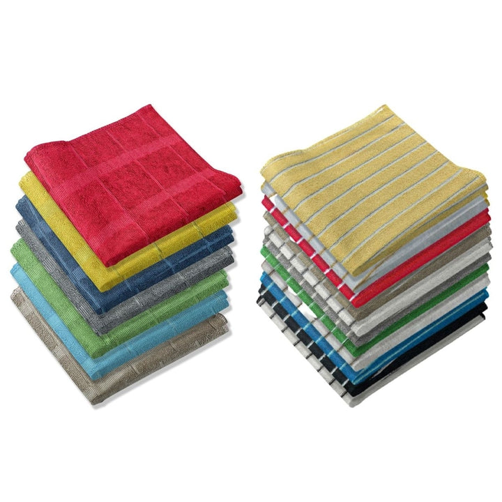 12/24-Pack: Ultra-Absorbent Multi Use Cleaning Super Soft Microfiber Dish Utility Rag Cloths Image 12