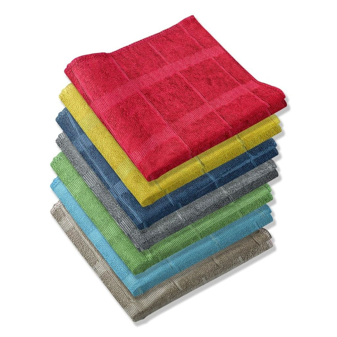 12/24-Pack: Ultra-Absorbent Multi Use Cleaning Super Soft Microfiber Dish Utility Rag Cloths Image 3