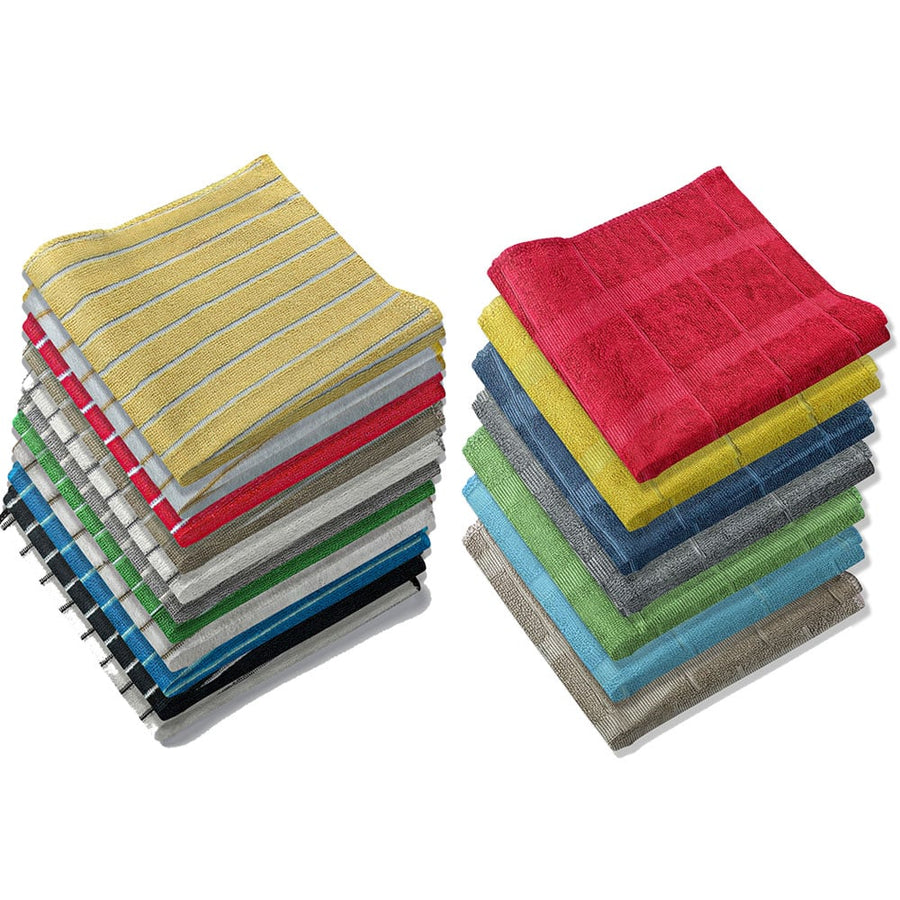 2-Pack: Ultra-Absorbent Multi Use Cleaning Super Soft Microfiber Dish Utility Rag Cloths Image 1
