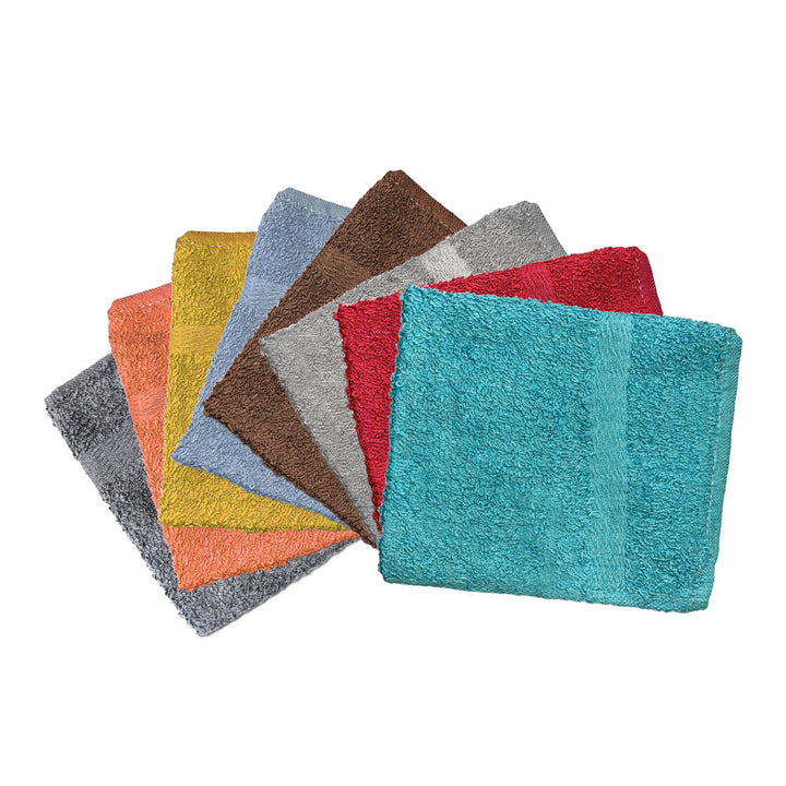 Ultra-Soft 100% Cotton Reusable Wash Cloths 12x12 Multi-Pack Absorbent Colors Image 7