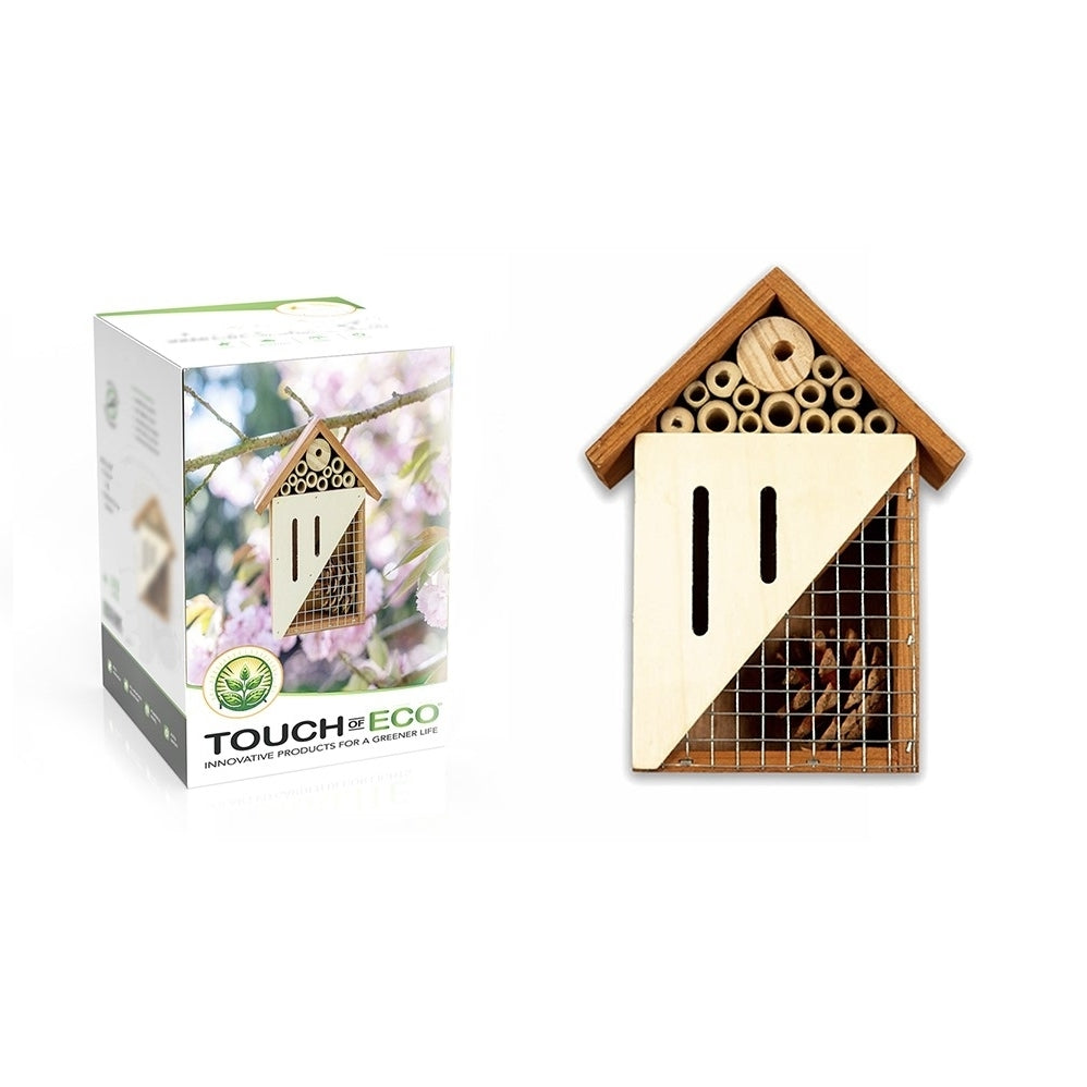 Pollinating Palace Wooden Insect Hotel for Bees Butterflies Ladybugs Eco-Friendly Image 2