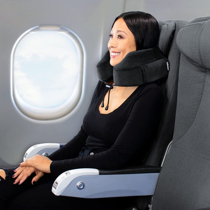 Cabeau Evolution Classic 100% Memory Foam Travel Neck Pillow for Airplanes and Travel, 360-Degree Support, Midnight Image 6