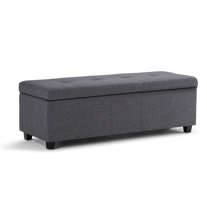 Castleford Linen Storage Ottoman Bench 48 Inch Rectangular Tufted Large Chest Image 1