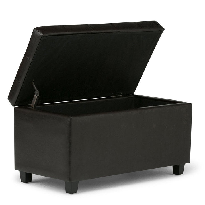 Cosmopolitan Storage Ottoman in Vegan Leather Image 9