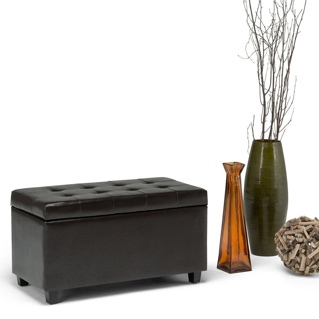 Cosmopolitan Storage Ottoman in Vegan Leather Image 10