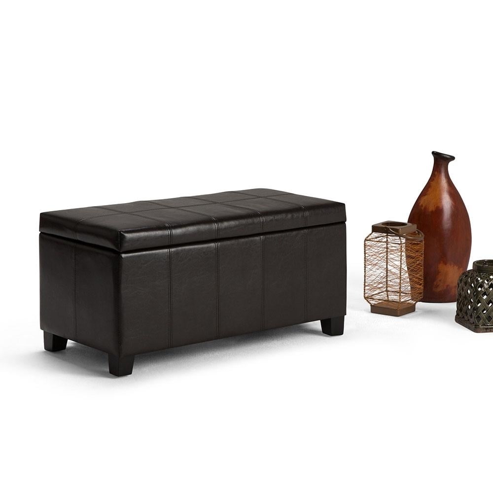 Dover Storage Ottoman in Vegan Leather Image 9