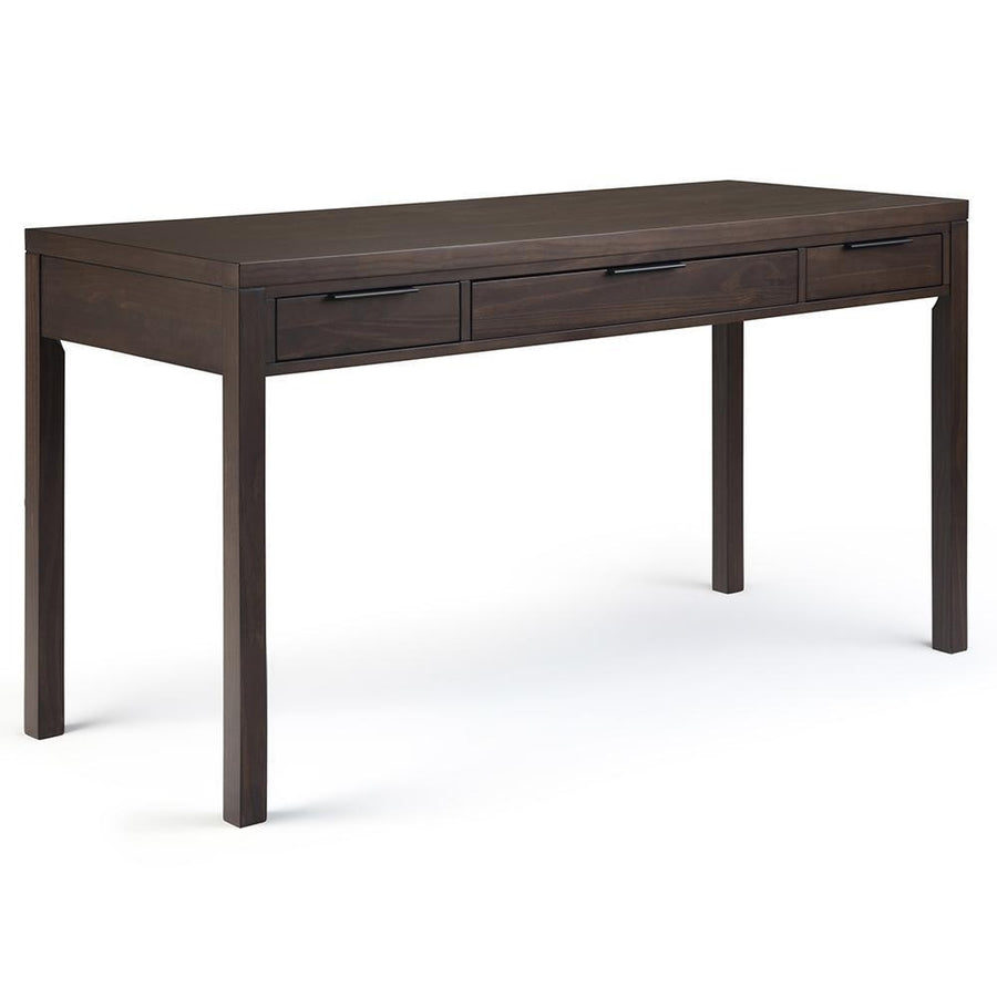 Hollander Desk Solid Wood 60 Inch Office Desk with Drawers Modern Design Image 1