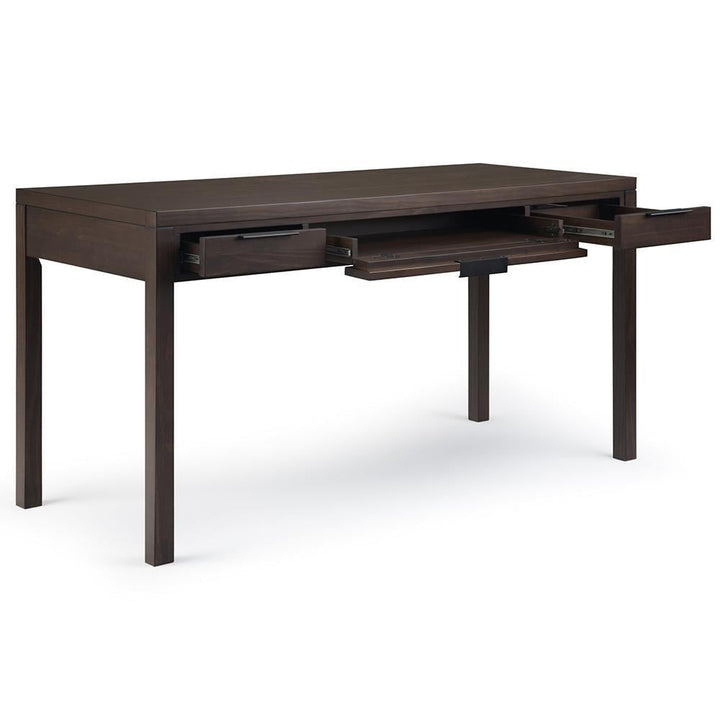 Hollander Desk Solid Wood 60 Inch Office Desk with Drawers Modern Design Image 7