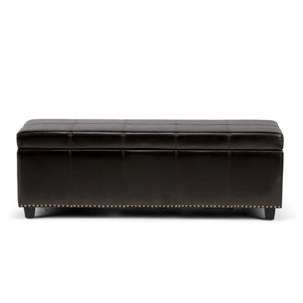 Kingsley Large Storage Ottoman in Vegan Leather Image 7