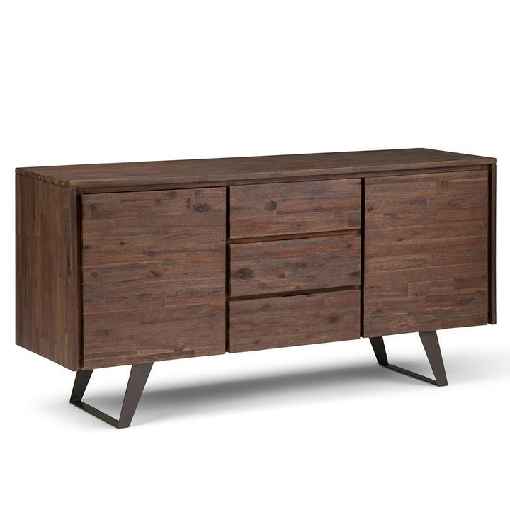 Lowry Sideboard Buffet Solid Acacia Wood Modern Industrial 60 Inch Storage Cabinet Image 1