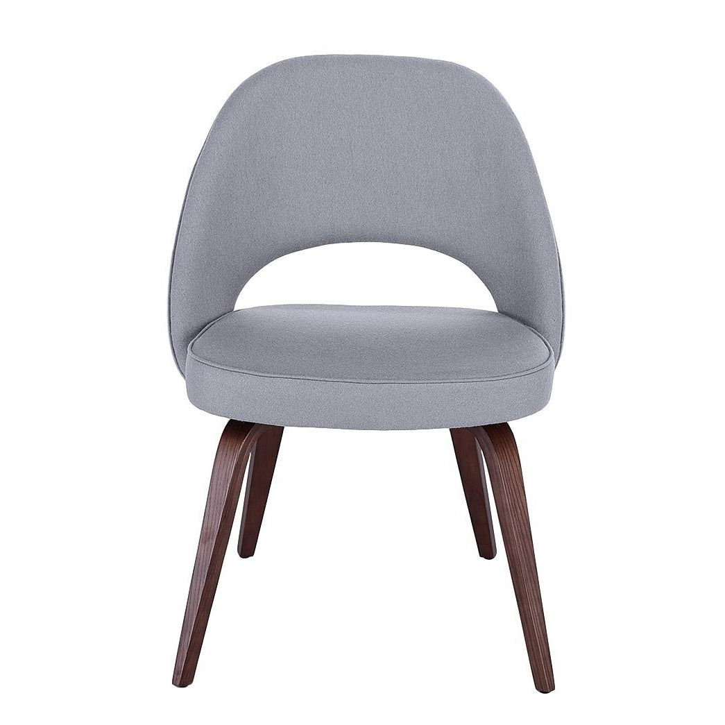 Sienna Executive Side Chair - Grey Fabric and Walnut Legs Image 3