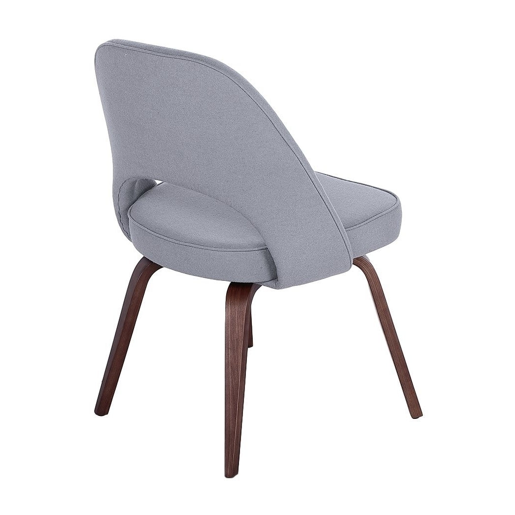 Sienna Executive Side Chair - Grey Fabric and Walnut Legs Image 5