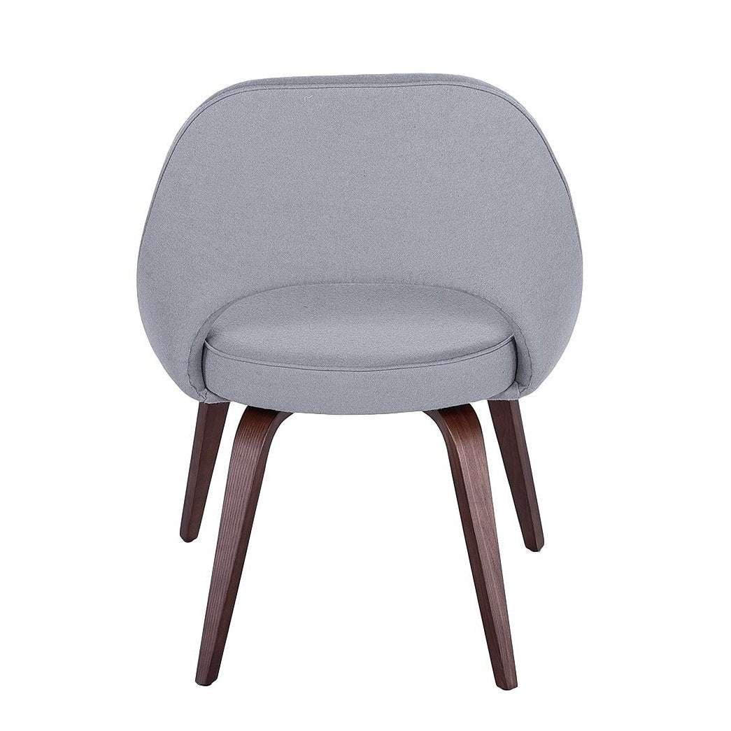 Sienna Executive Side Chair - Grey Fabric and Walnut Legs Image 6