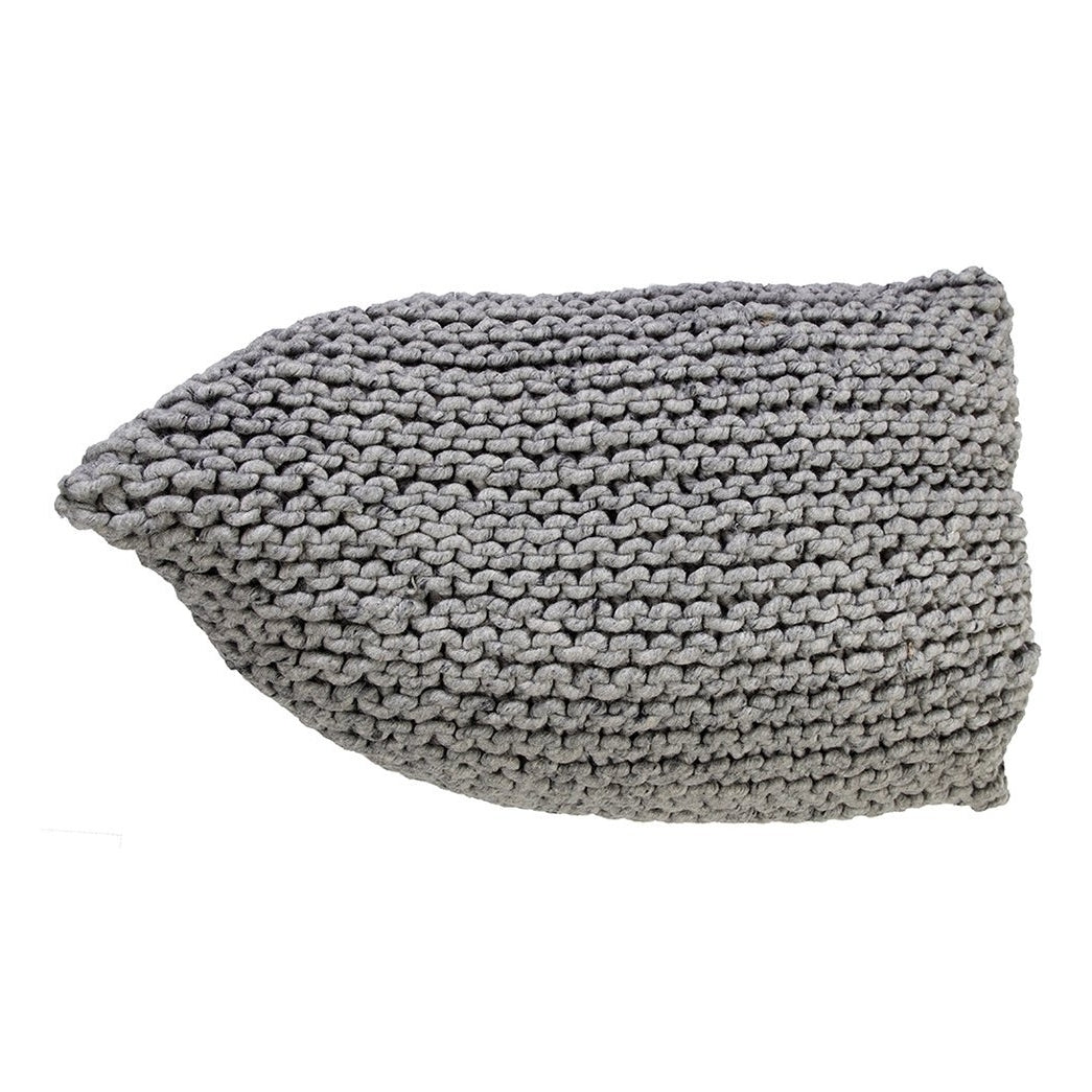 Handmade Knitted Woolen Beanbag  Natural Grey Image 1