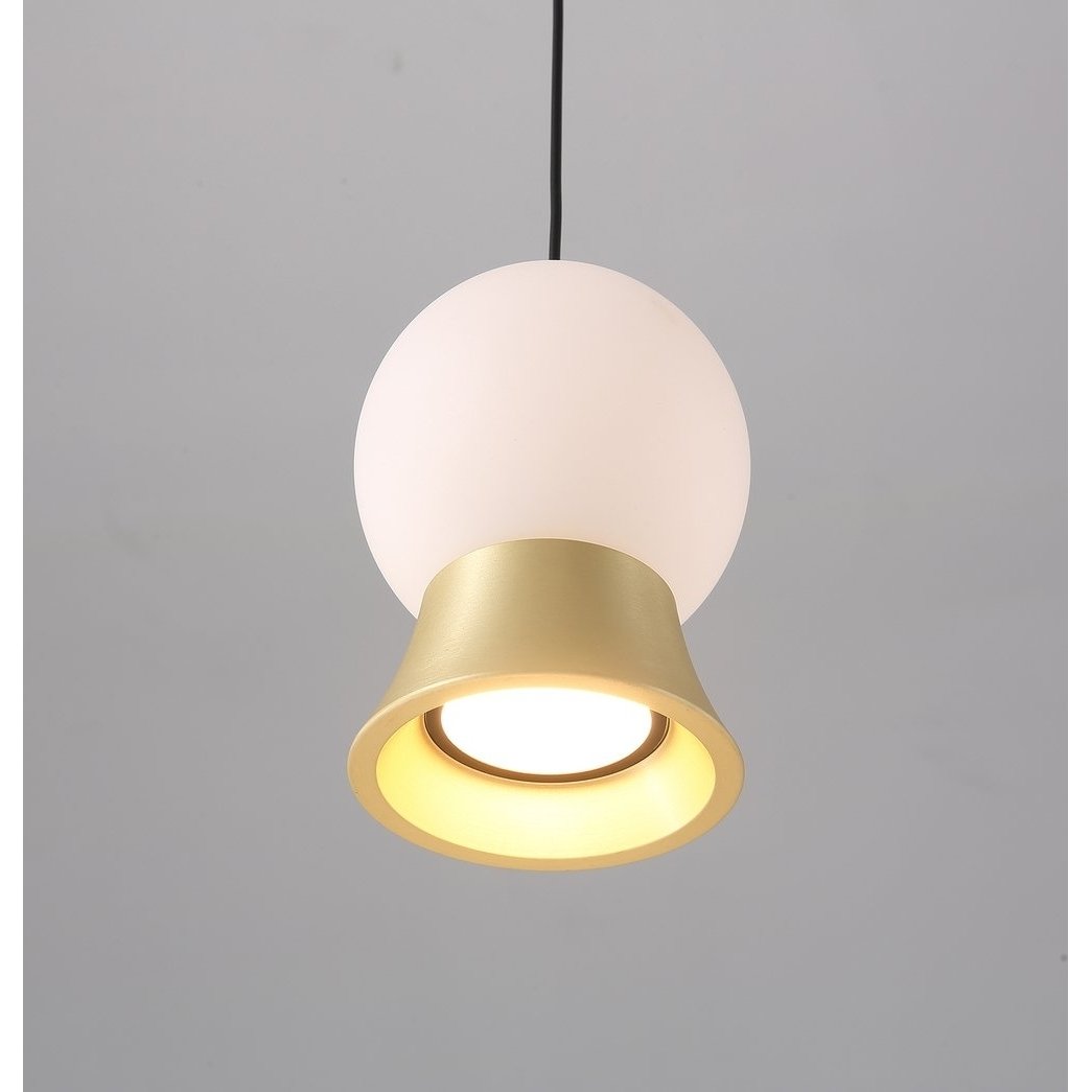 Hope Pendant Lamp 5 inch Gold Black White LED 9.4cm x 13cm Aluminum Iron Glass Image 4