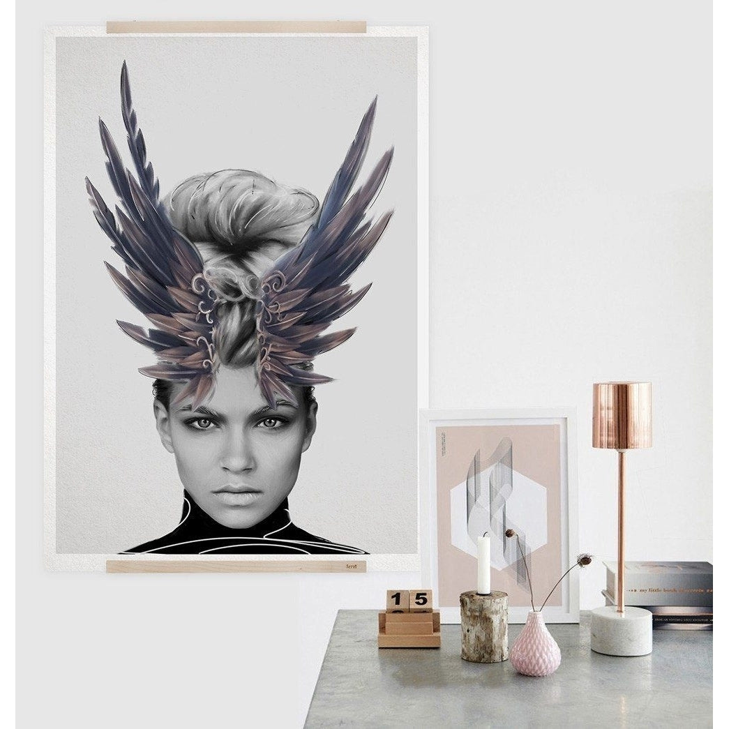 Crown of Feathers Print fine Matte Paper A3 50x70cm 61x91cm 70x100cm Image 2