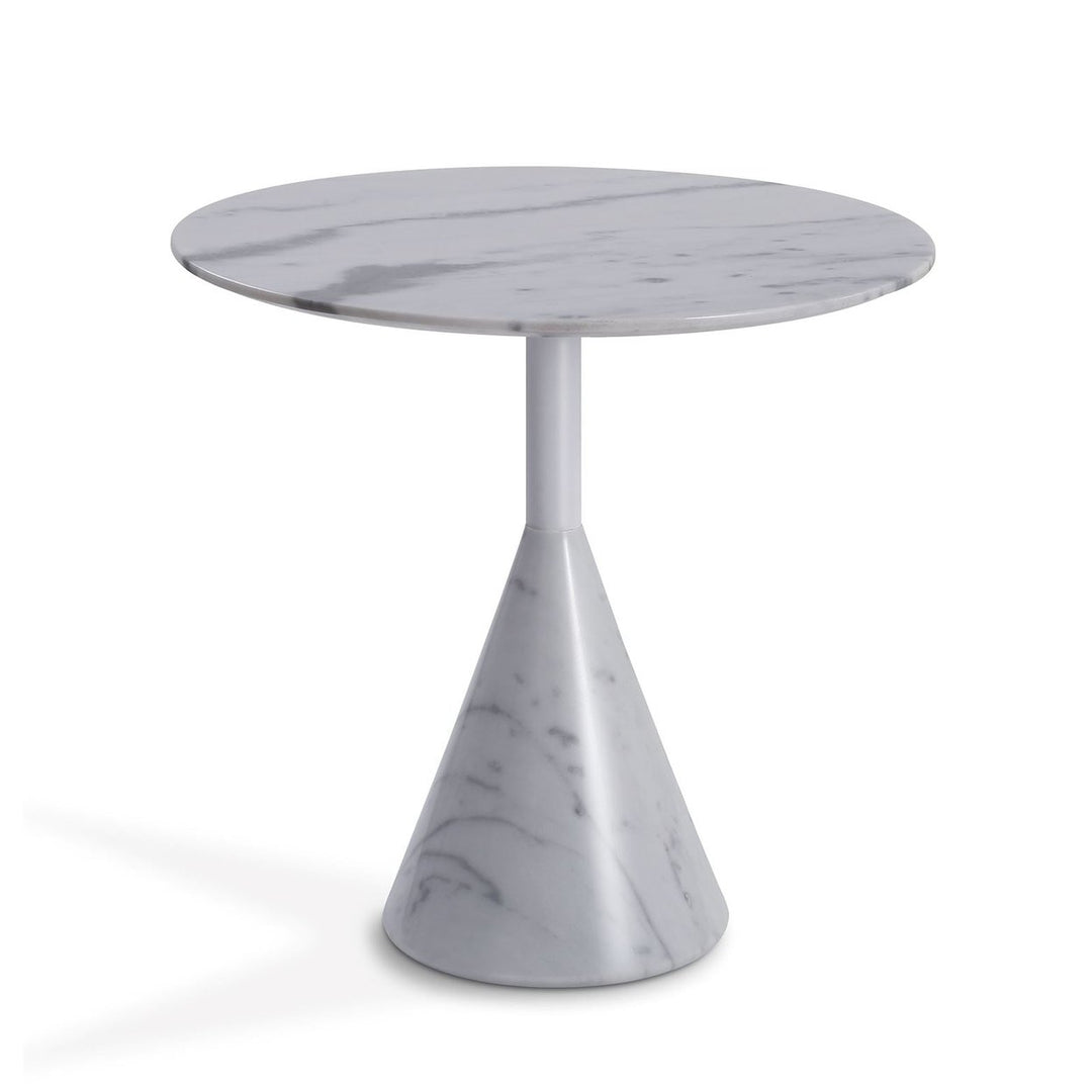 Cosette Marble Side Table White Black 50cm 60cm 70cm Diameter Modern Design Image 1