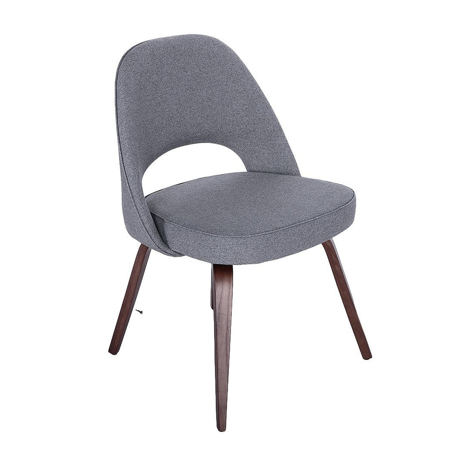 Sienna Executive Side Chair - Dark Grey Fabric and Walnut Legs Image 1