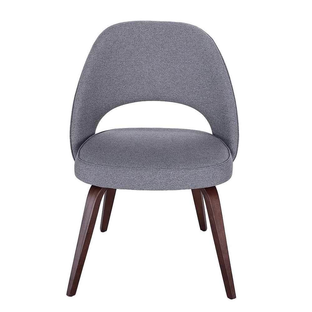 Sienna Executive Side Chair - Dark Grey Fabric and Walnut Legs Image 2