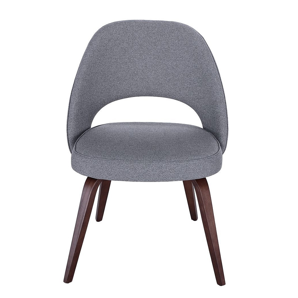 Sienna Executive Side Chair - Dark Grey Fabric and Walnut Legs Image 2