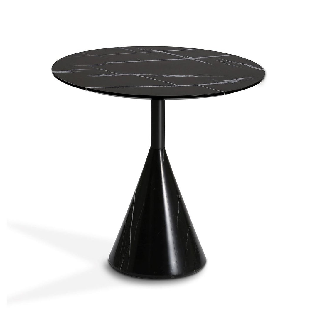 Cosette Marble Side Table White Black 50cm 60cm 70cm Diameter Modern Design Image 4