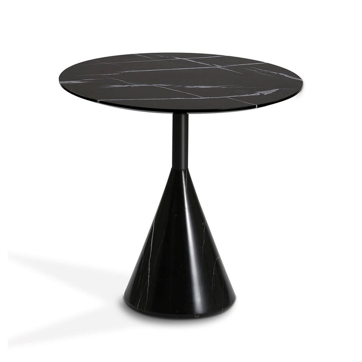 Cosette Marble Side Table White Black 50cm 60cm 70cm Diameter Modern Design Image 1