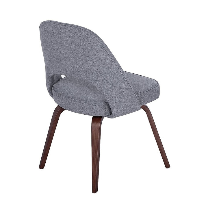 Sienna Executive Side Chair - Dark Grey Fabric and Walnut Legs Image 5