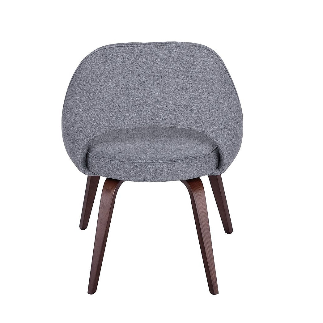 Sienna Executive Side Chair - Dark Grey Fabric and Walnut Legs Image 6