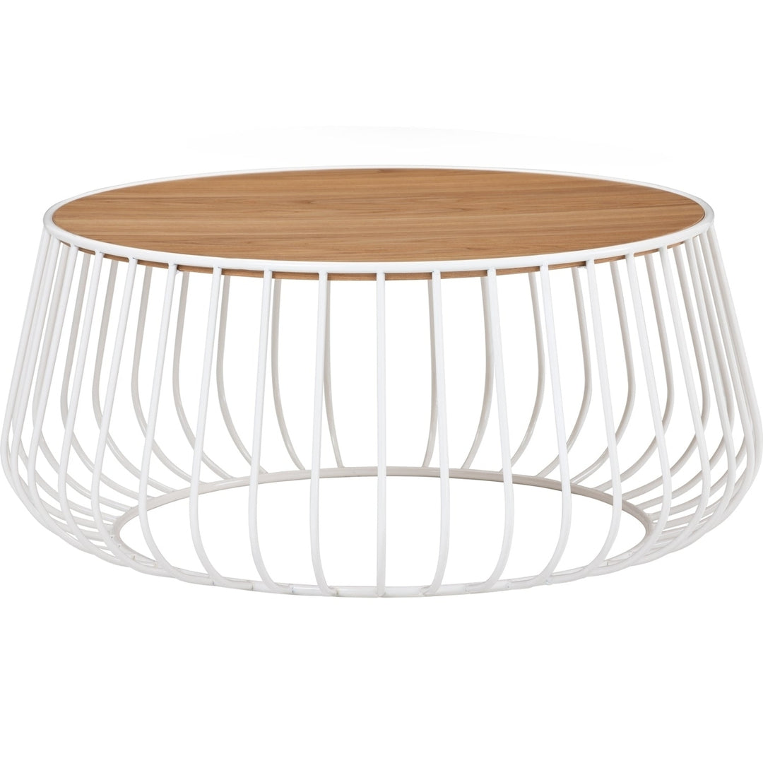 Gabbia Round Coffee Table - White Image 1