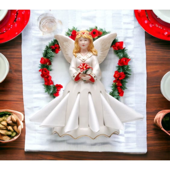 Ceramic Winter Fairy Napkin Holder, Home D cor, , , Kitchen D cor, Christmas D cor Image 2