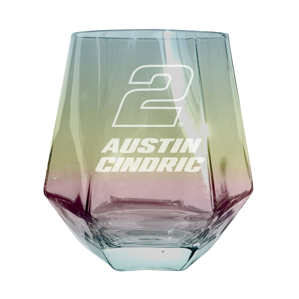 2 Austin Cindric Officially Licensed 10 oz Engraved Diamond Wine Glass Image 2