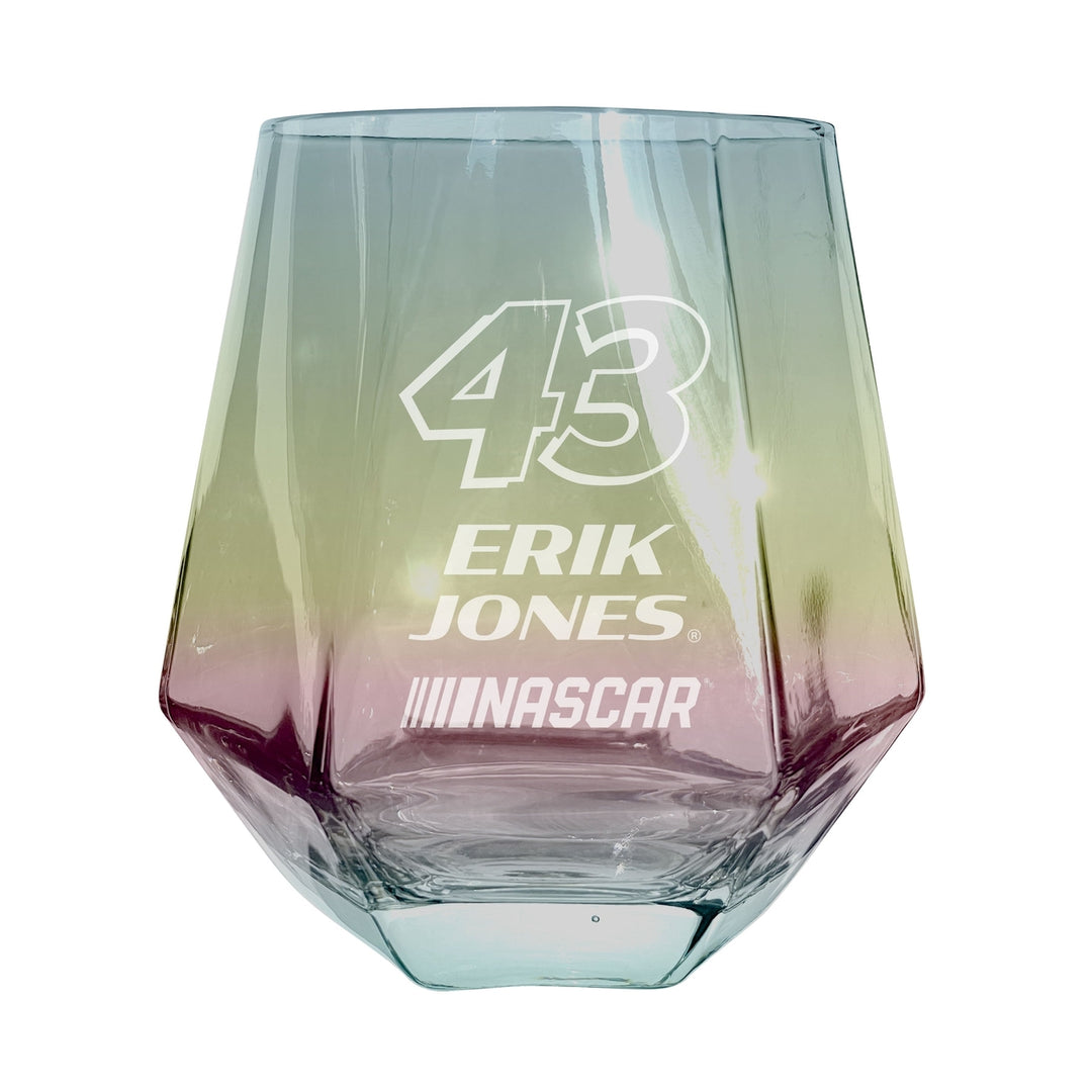 43 Erik Jones Officially Licensed 10 oz Engraved Diamond Wine Glass Image 2