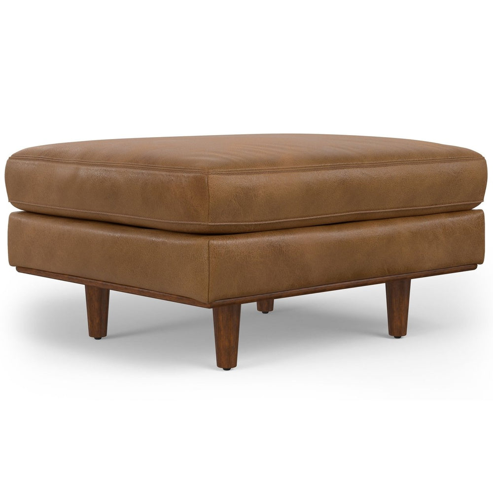 Morrison Ottoman in Genuine Top Grain Leather Image 2