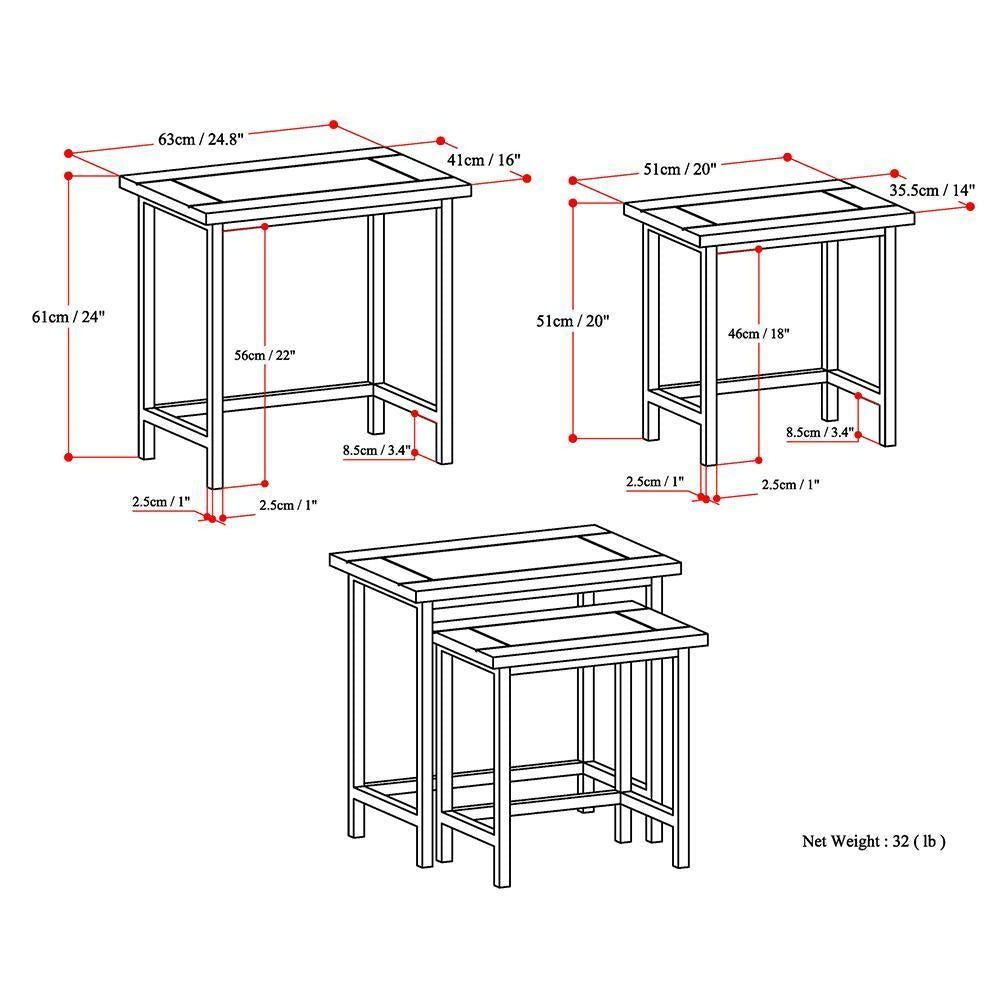 Skyler 2 Pc Nesting Side Table in Mango Image 8