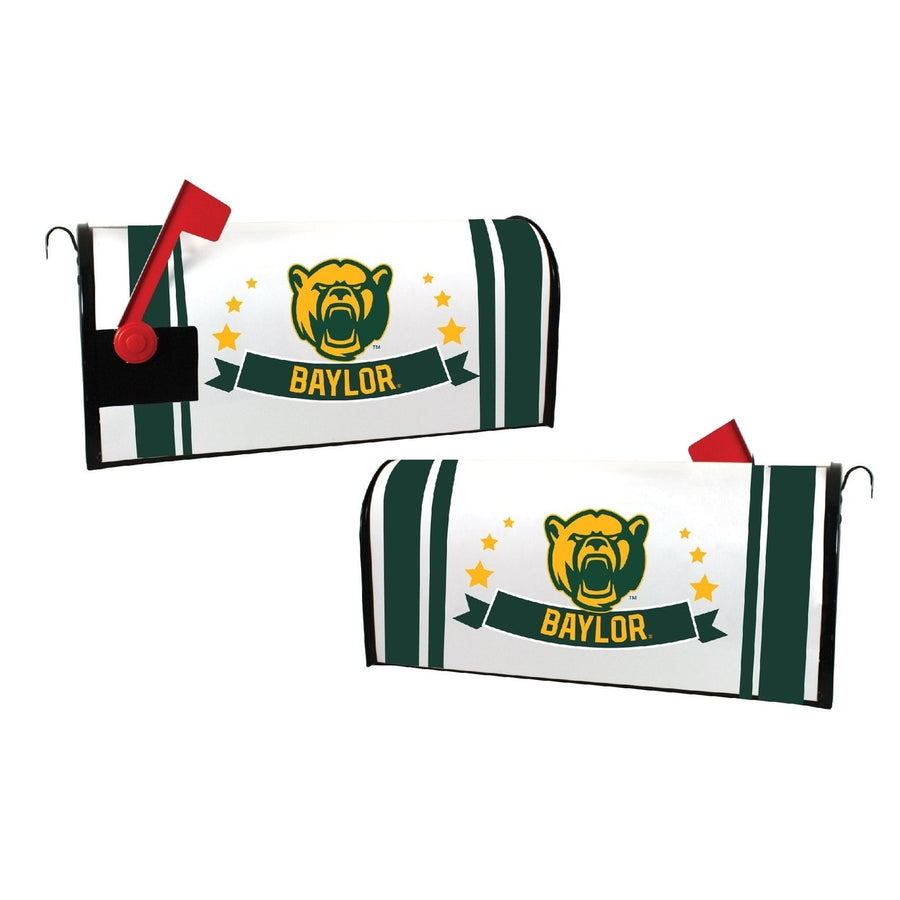 Baylor Bears NCAA Officially Licensed Mailbox Cover Logo and Stripe Design Image 1