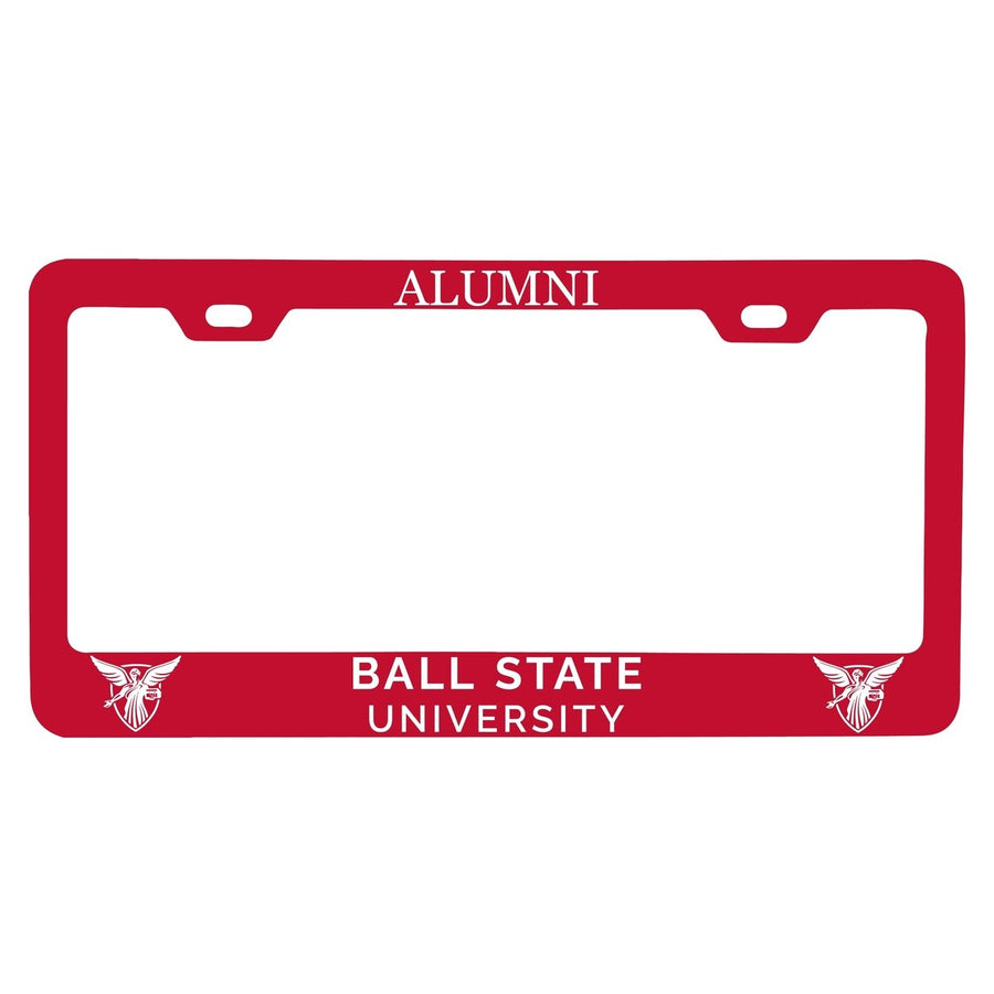 NCAA Ball State University Alumni License Plate Frame - Colorful Heavy Gauge Metal, Officially Licensed Image 1