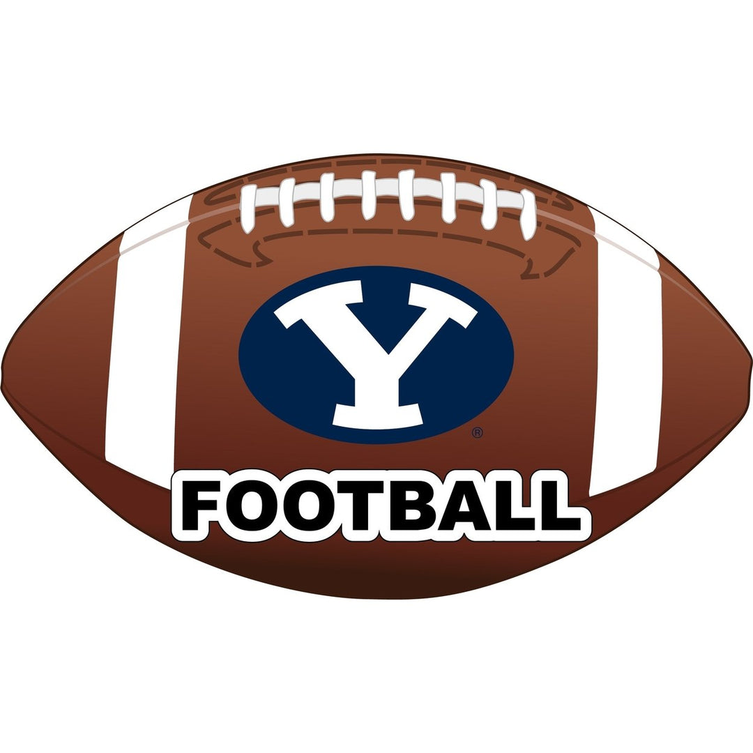 Brigham Young Cougars 4-Inch Round Football NCAA Gridiron Glory Vinyl Decal Sticker Image 1