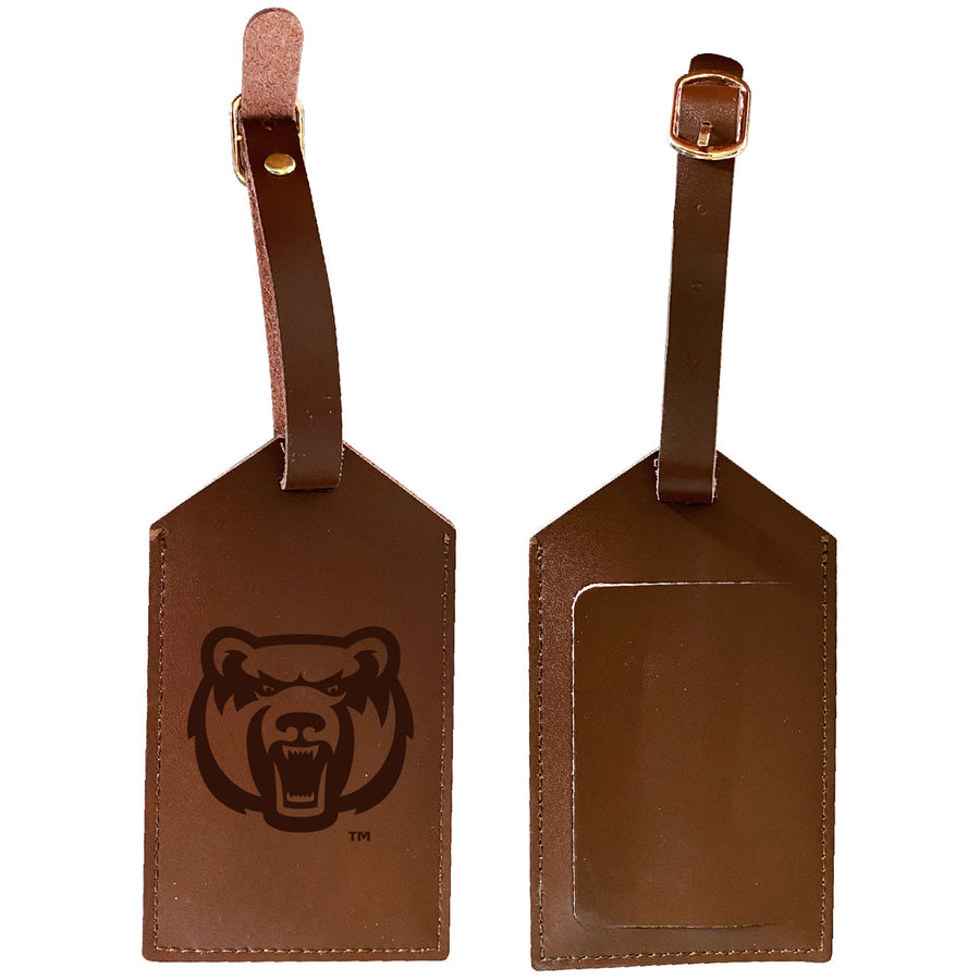 Central Arkansas Bears Leather Luggage Tag Engraved Image 1