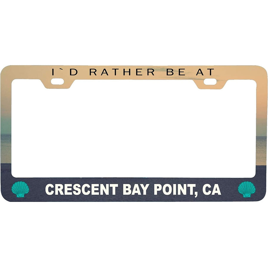 Crescent Bay Point California Sea Shell Design License Plate Frame Image 1