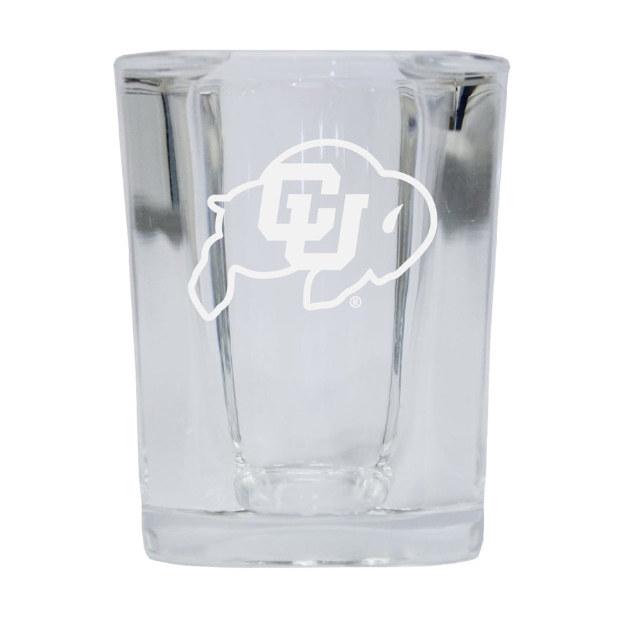 Colorado Buffaloes NCAA Collectors Edition 2oz Square Shot Glass - Laser Etched Logo Image 1