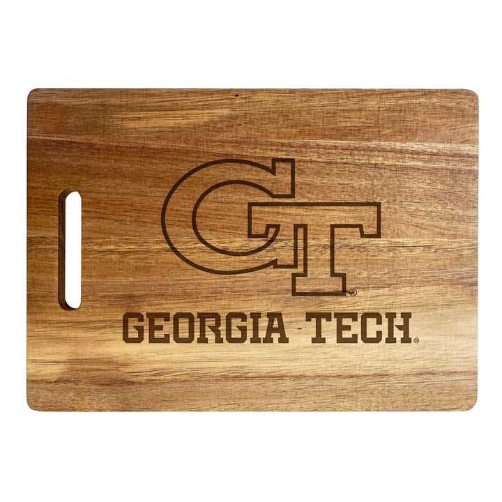 Georgia Tech Yellow Jackets Classic Acacia Wood Cutting Board - Small Corner Logo Image 1